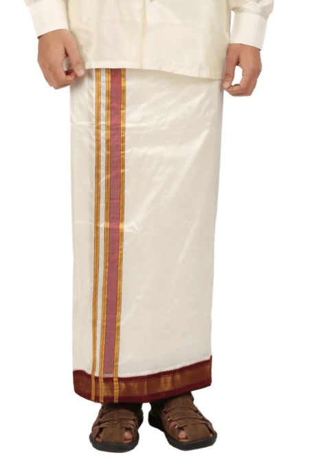 Korvai Silk Dhoti 7Kan a indian traditional wear | kannika