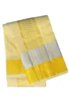 Signature Wear | 5 Inch Zari Border | Pure Silk Emboss Colour Dhoti | Kannika Dhotis