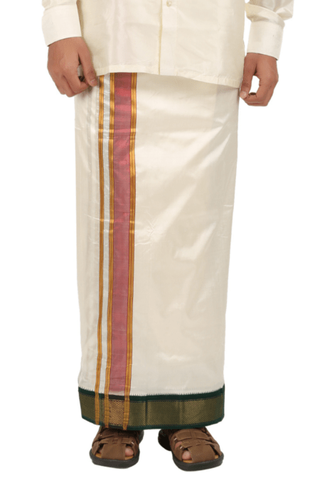 Korvai Silk Dhoti 13Kan a ethnic wear for men | kannika