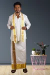 Pure Silk Dhoti and Angavastram