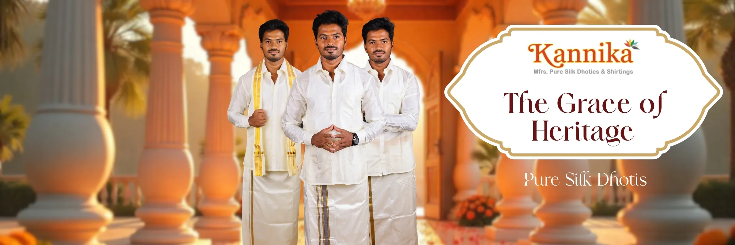 Buy Dhotis Online - Kannika Dhotis | Traditional Wear 2 DB 1