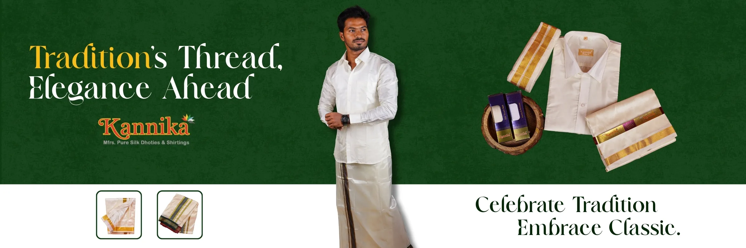 Buy Dhotis Online - Kannika Dhotis | Traditional Wear 1 DB 3